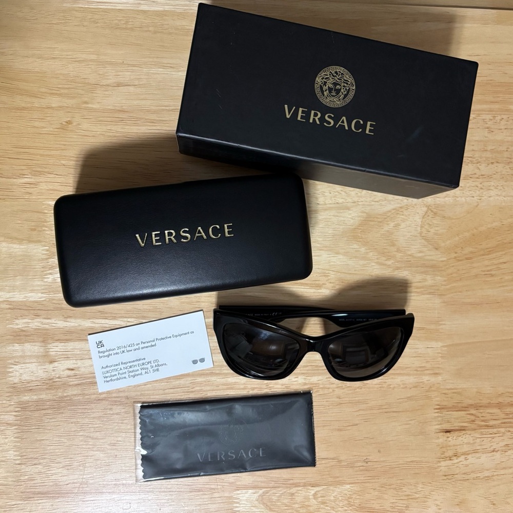 Versace Black Cat-Eye Sunglasses